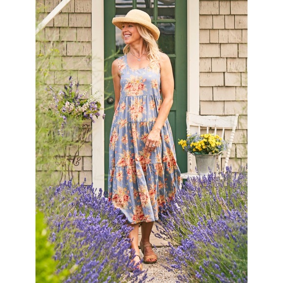 April Cornell Dresses & Skirts - April‎ Cornell Floral Midi Dress Cottagecore Garden Sundress Womens plus size 3X